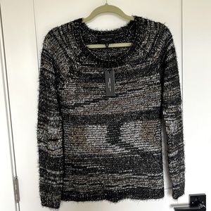 NWT black and gold soft sweater